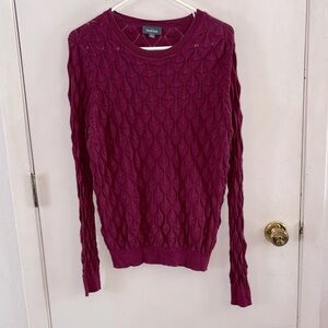 ModCloth plum long sleeve knit sweater Size Large